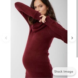 Ingrid & Isabel Deep Red Cowl Neck Tunic Sweater